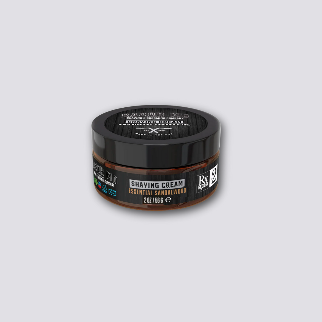 Crema de afeitar de sándalo (sin espuma) Tamaño de viaje