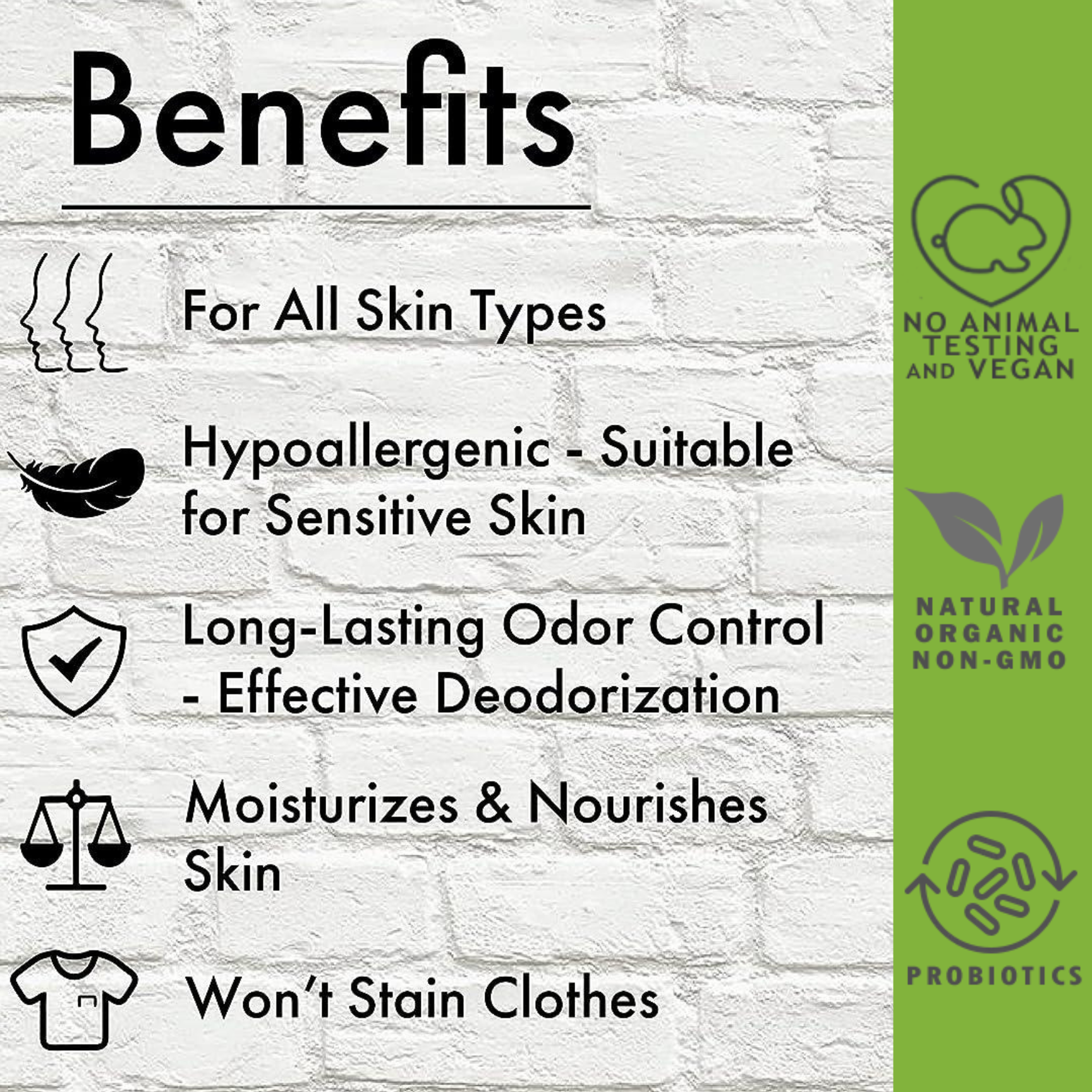 Organic, Aluminum-Free Deodorant with Probiotics - 3.1 oz - MADE IN USA