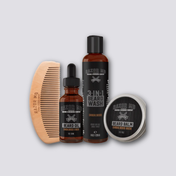 Paquete para barba y set de regalo - Sándalo