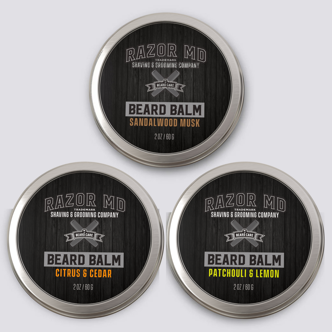 Bálsamos para barba - paquete de 3