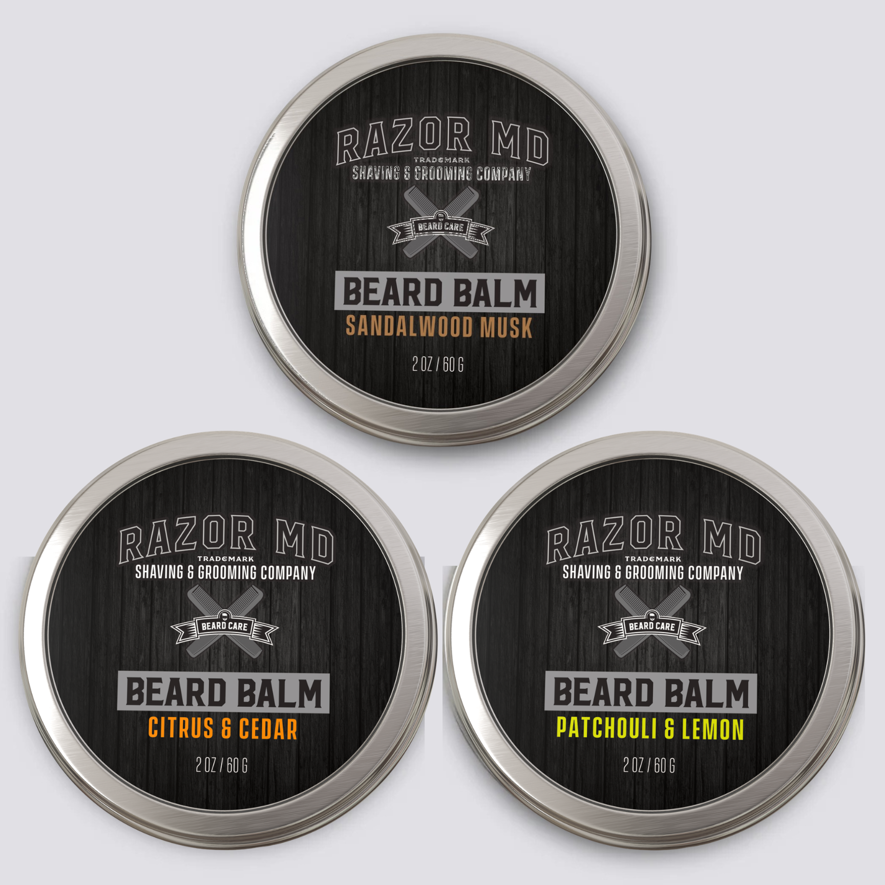 Bálsamos para barba - paquete de 3